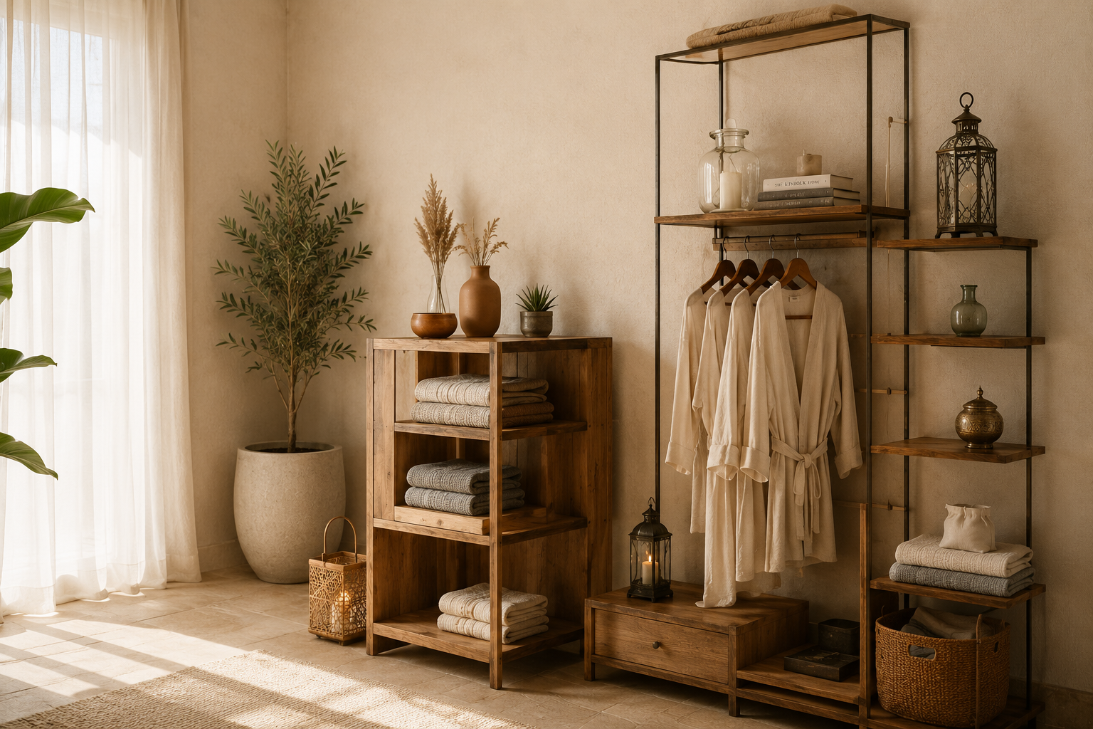 Warm interior of a Moroccan stay